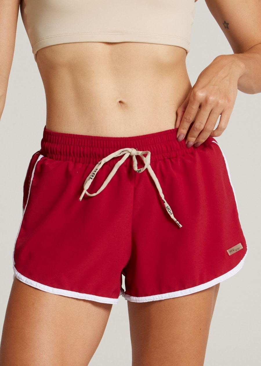 SHORT DE CORRIDA SPORTY - VERMELHO