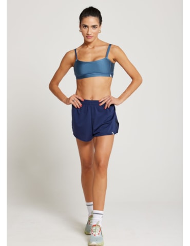 SHORT DE CORRIDA TIME AZUL MARINHO