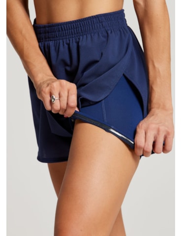 SHORT DE CORRIDA TIME AZUL MARINHO