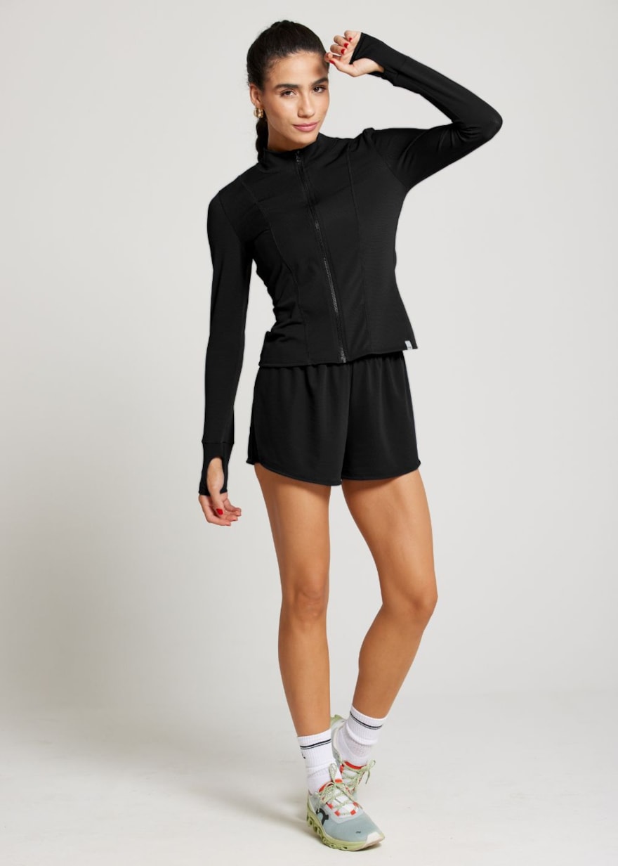 SHORT DE CORRIDA TIME PRETO