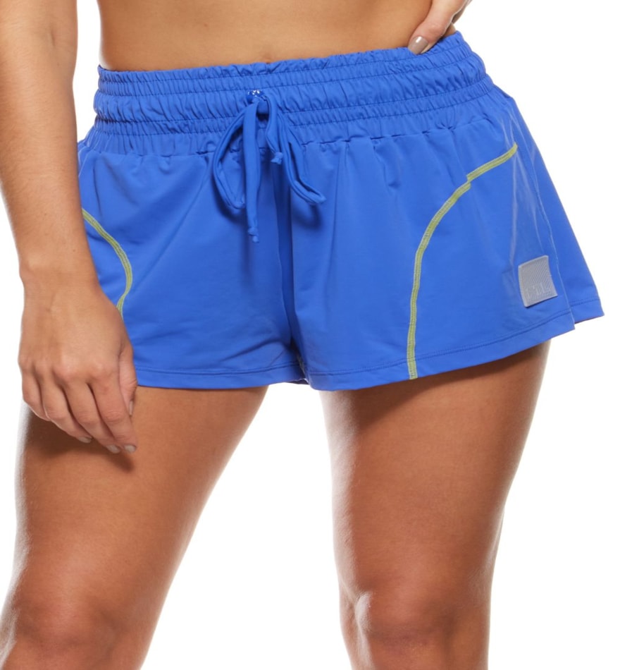 SHORT DE POLIAMIDA SUN AZUL COM ELÁSTICO NA CINTURA