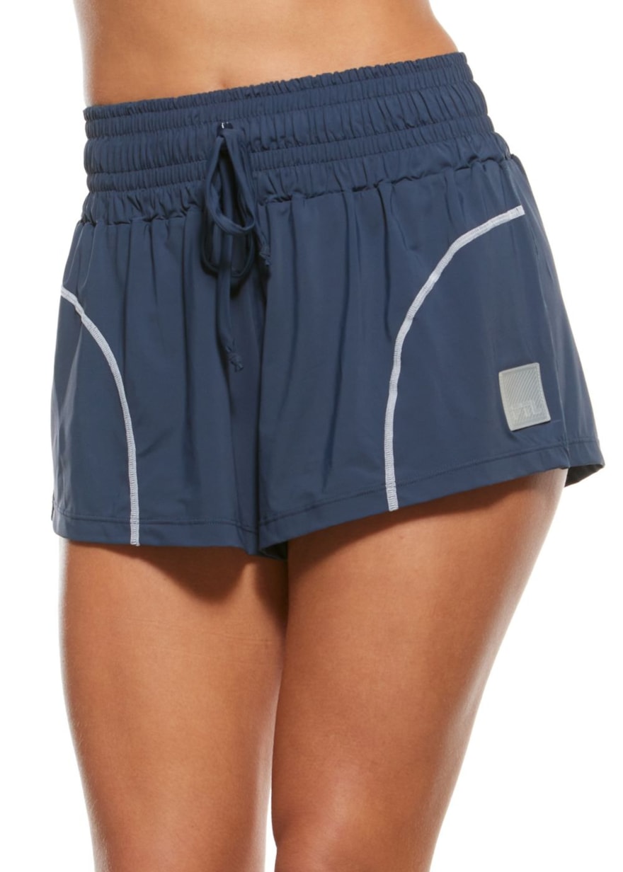 SHORT DE POLIAMIDA SUN AZUL MARINHO COM ELÁSTICO NA CINTURA