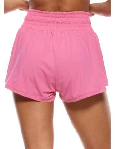 SHORT DE POLIAMIDA SUN ROSA COM ELÁSTICO NA CINTURA SHORT DE POLIAMIDA SUN ROSA COM ELÁSTICO NA CINTURA