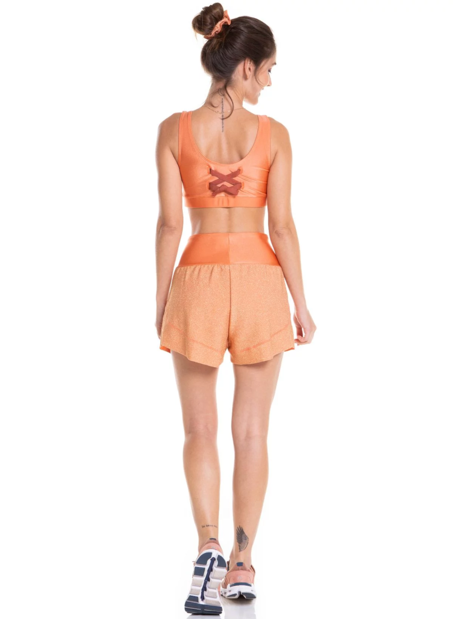 SHORT GLITTER PÊSSEGO