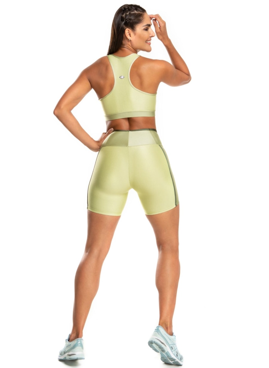 SHORT GLOSS VERDE OLIVA