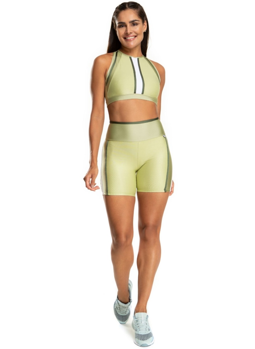 SHORT GLOSS VERDE OLIVA