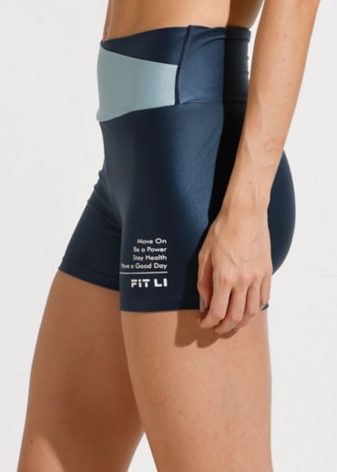 SHORT GLOW UP AZUL MARINHO COM CÓS CRUZADO