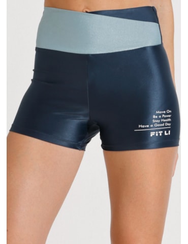 SHORT GLOW UP AZUL MARINHO COM CÓS CRUZADO SHORT GLOW UP AZUL MARINHO COM CÓS CRUZADO