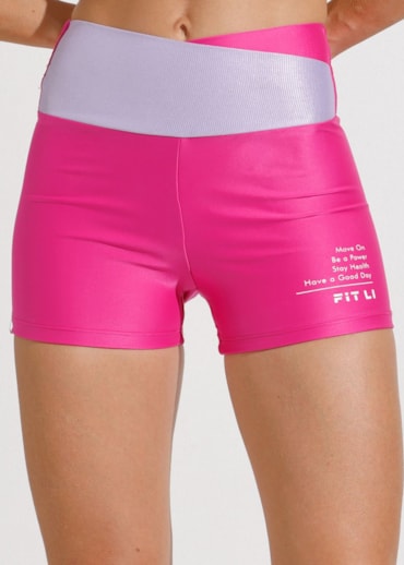 SHORT GLOW UP ROSA CHOQUE COM CÓS CRUZADO