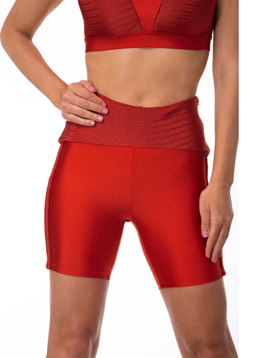 SHORT GYM LARANJA TELHA