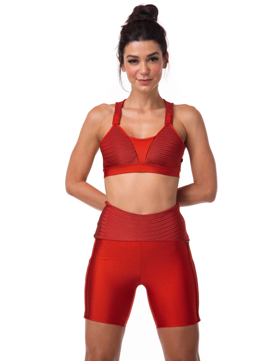 SHORT GYM LARANJA TELHA