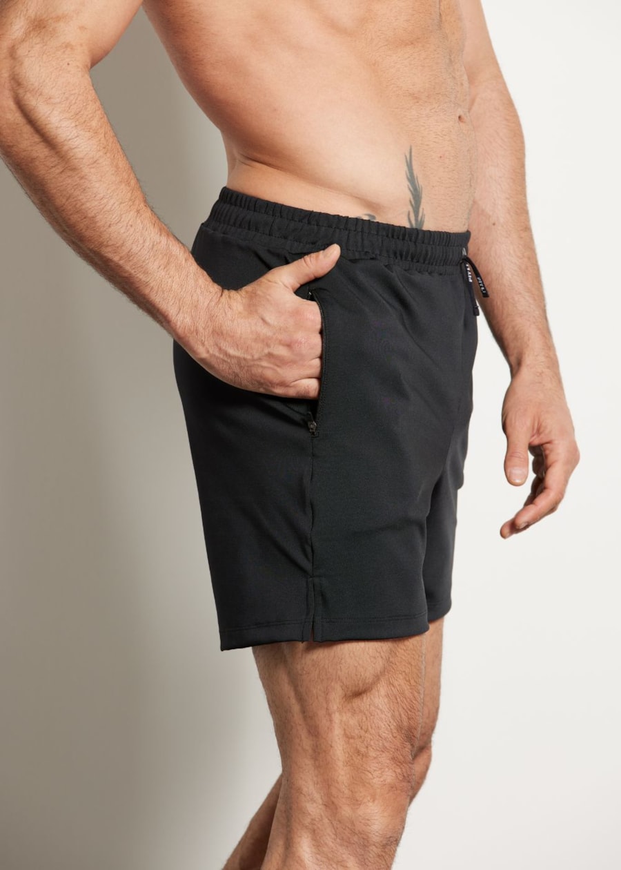 SHORT MASCULINO COM BOLSO POWER GYM PRETO