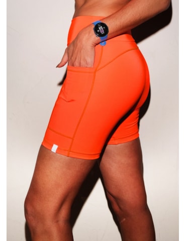 SHORT RUNNER LARANJA NEON