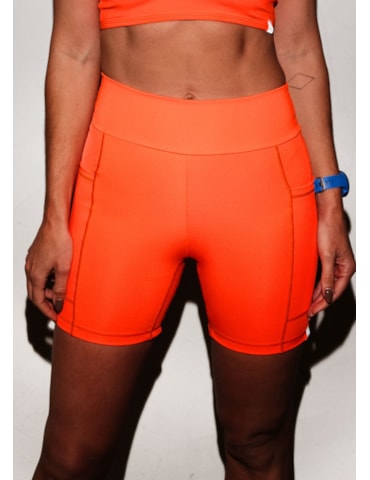 SHORT RUNNER LARANJA NEON