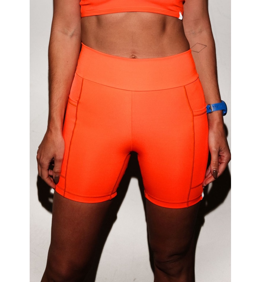 SHORT RUNNER LARANJA NEON