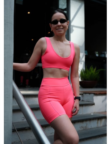 SHORT RUNNER ROSA NEON