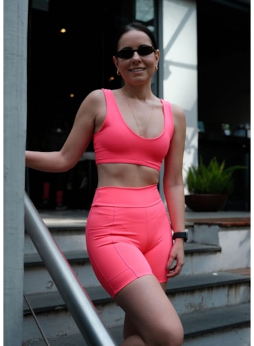 SHORT RUNNER ROSA NEON