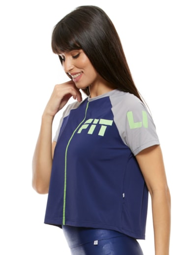 T-SHIRT STREET ART AZUL MARINHO