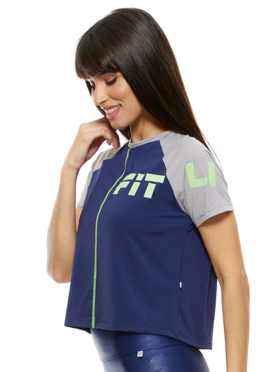 T-SHIRT STREET ART AZUL MARINHO