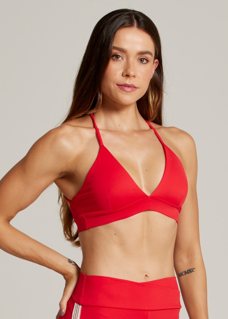 TOP ALÇAS CRUZADAS SPORT FIT AR - VERMELHO
