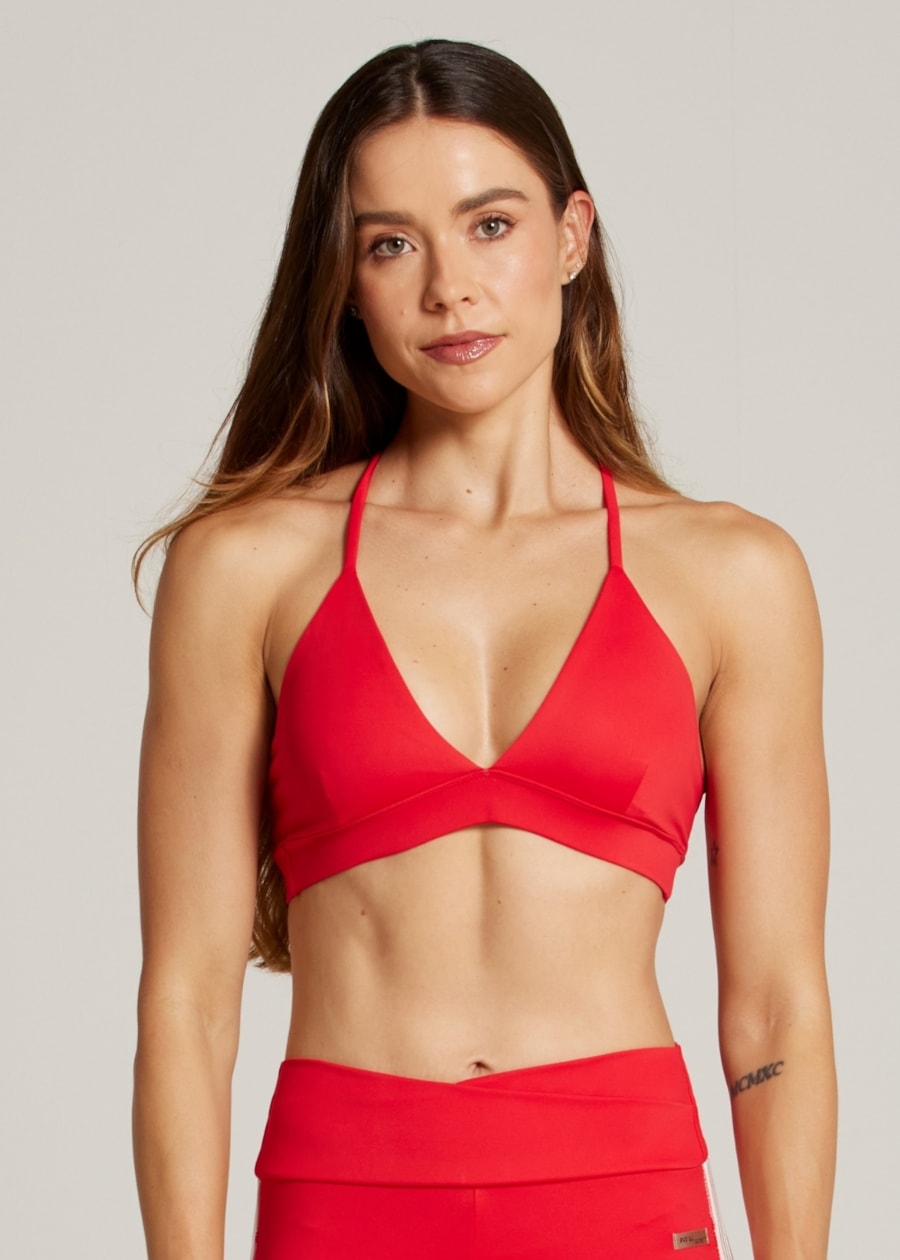TOP ALÇAS CRUZADAS SPORT FIT AR - VERMELHO