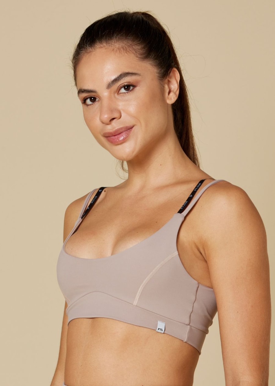 TOP ALÇAS DUPLAS RITMO MARROM CAPUCCINO