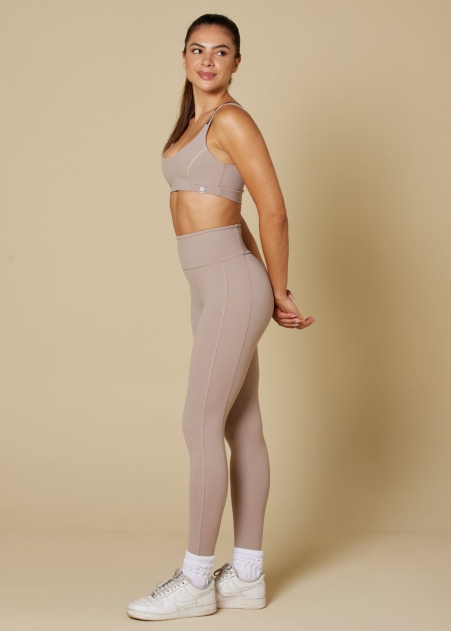 TOP ALÇAS DUPLAS RITMO MARROM CAPUCCINO