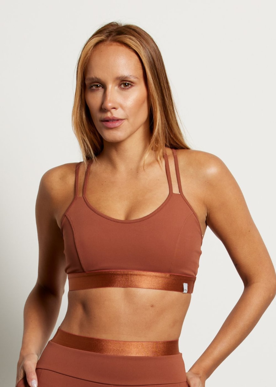 TOP ALÇAS FINAS MOTION AR MARROM