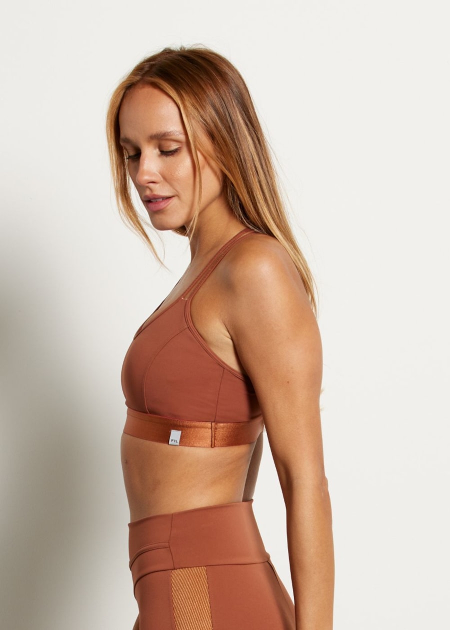 TOP ALÇAS FINAS MOTION AR MARROM