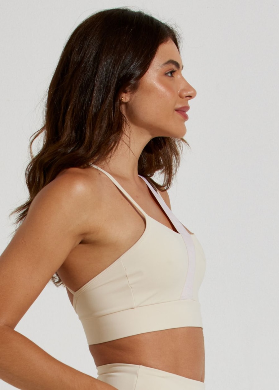 TOP ALÇAS FINAS PARIS OFF WHITE COM BOJO REMOVÍVEL