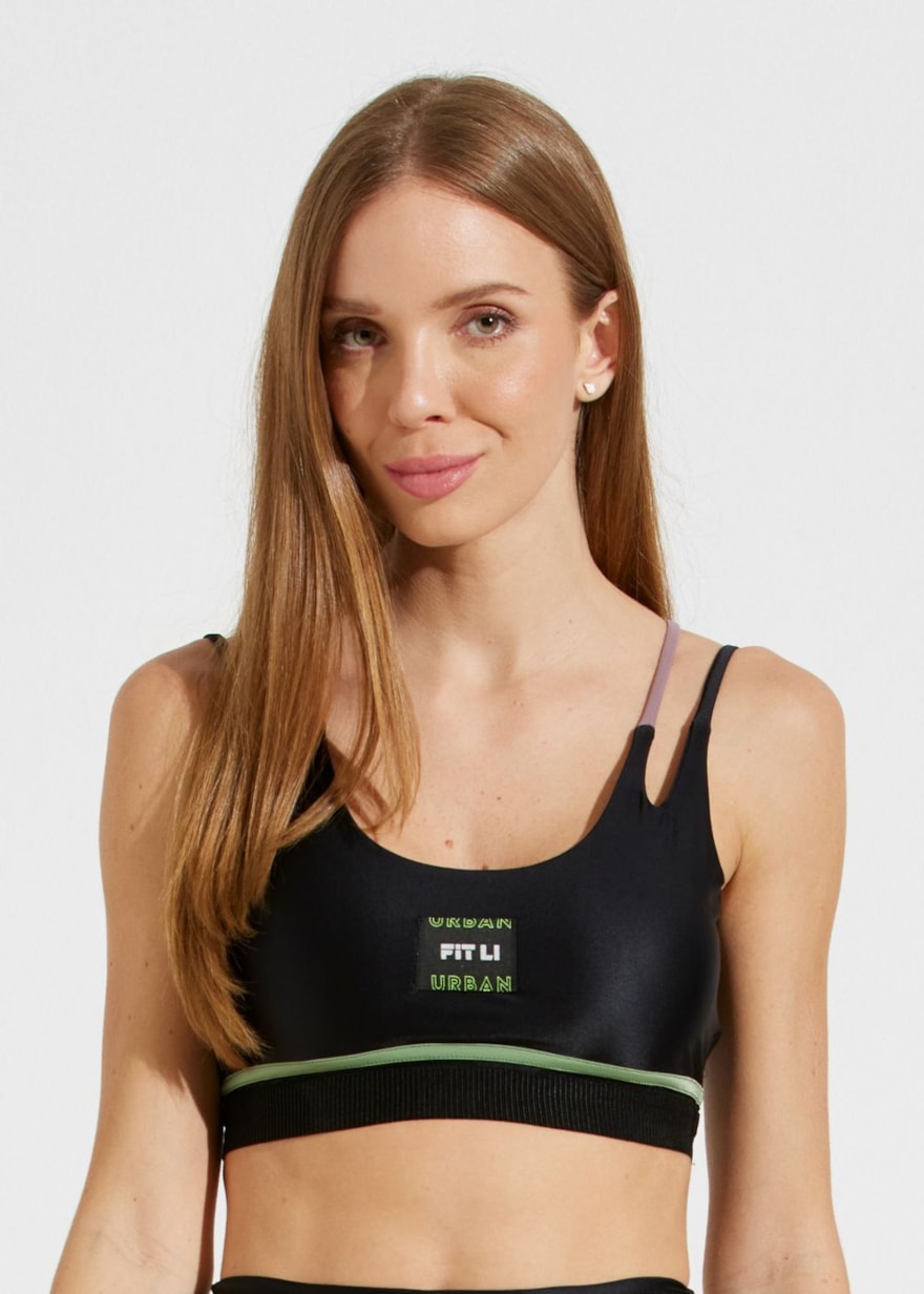 TOP ALÇAS FINAS VIVEZ PRETO COM BOJO REMOVÍVEL