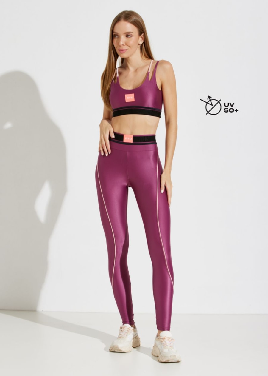 TOP ALÇAS FINAS VIVEZ ROSA VIOLETA COM BOJO REMOVÍVEL