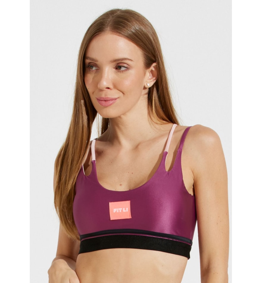 TOP ALÇAS FINAS VIVEZ ROSA VIOLETA COM BOJO REMOVÍVEL TOP ALÇAS FINAS VIVEZ ROSA VIOLETA COM BOJO REMOVÍVEL