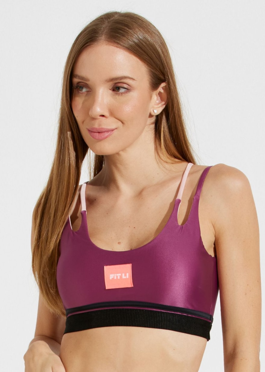 TOP ALÇAS FINAS VIVEZ ROSA VIOLETA COM BOJO REMOVÍVEL TOP ALÇAS FINAS VIVEZ ROSA VIOLETA COM BOJO REMOVÍVEL
