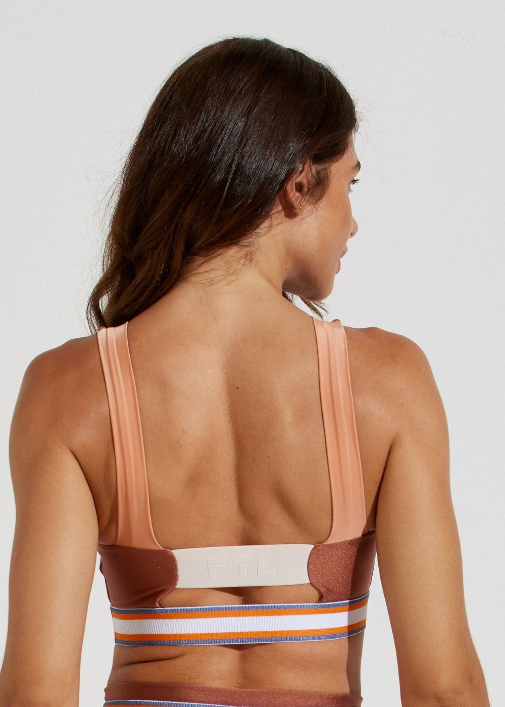 TOP ALÇAS LARGAS BONJOUR MARROM BRONZE COM BOJO REMOVÍVEL