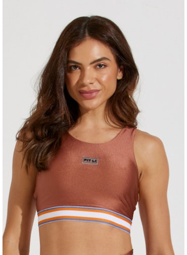 TOP ALÇAS LARGAS BONJOUR MARROM BRONZE COM BOJO REMOVÍVEL TOP ALÇAS LARGAS BONJOUR MARROM BRONZE COM BOJO REMOVÍVEL