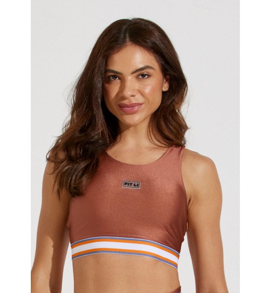 TOP ALÇAS LARGAS BONJOUR MARROM BRONZE COM BOJO REMOVÍVEL TOP ALÇAS LARGAS BONJOUR MARROM BRONZE COM BOJO REMOVÍVEL