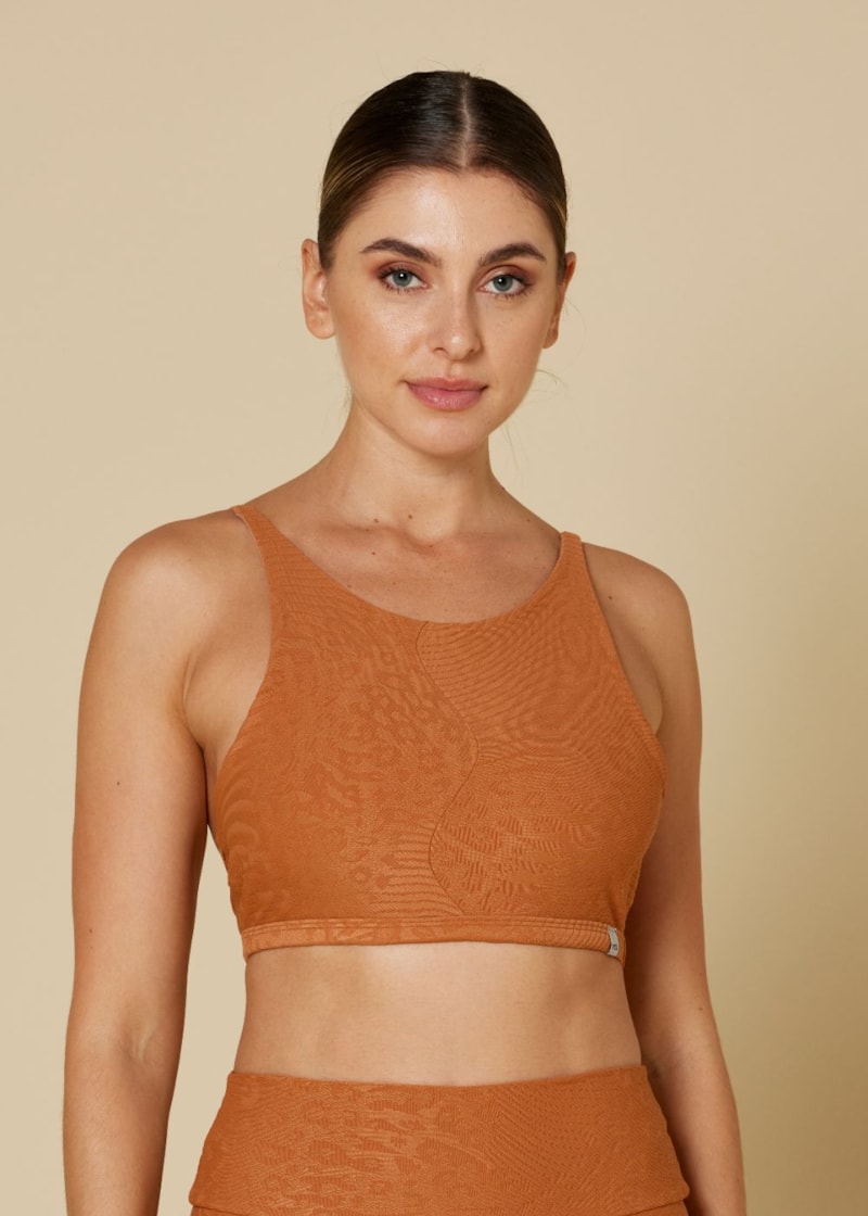 TOP ANIMAL PRINT MARROM