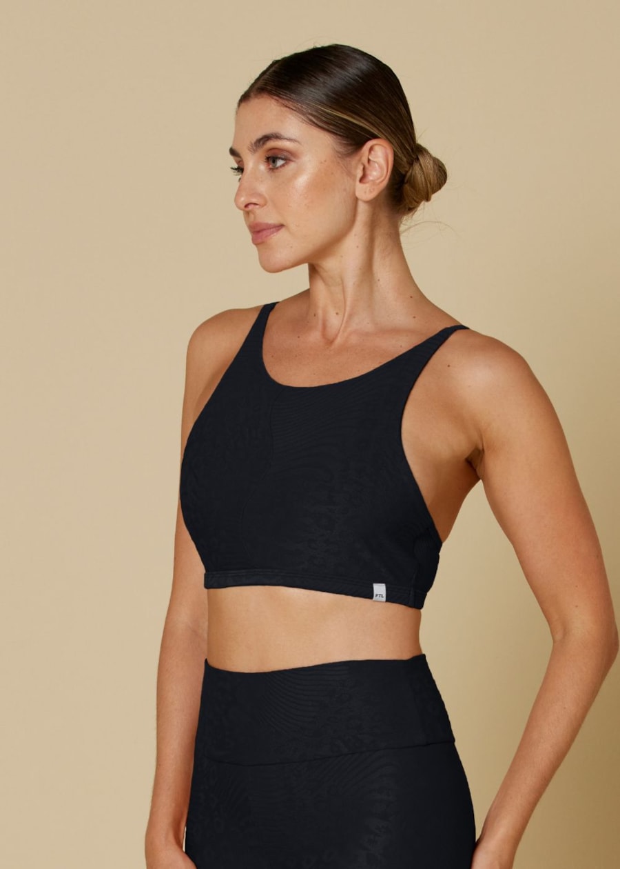 TOP ANIMAL PRINT PRETO