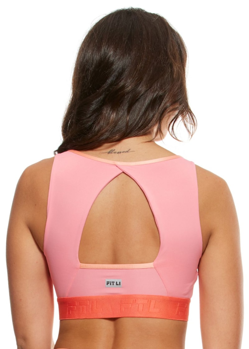 TOP ARTSY COM BOJO REMOVÍVEL ROSA CORAL