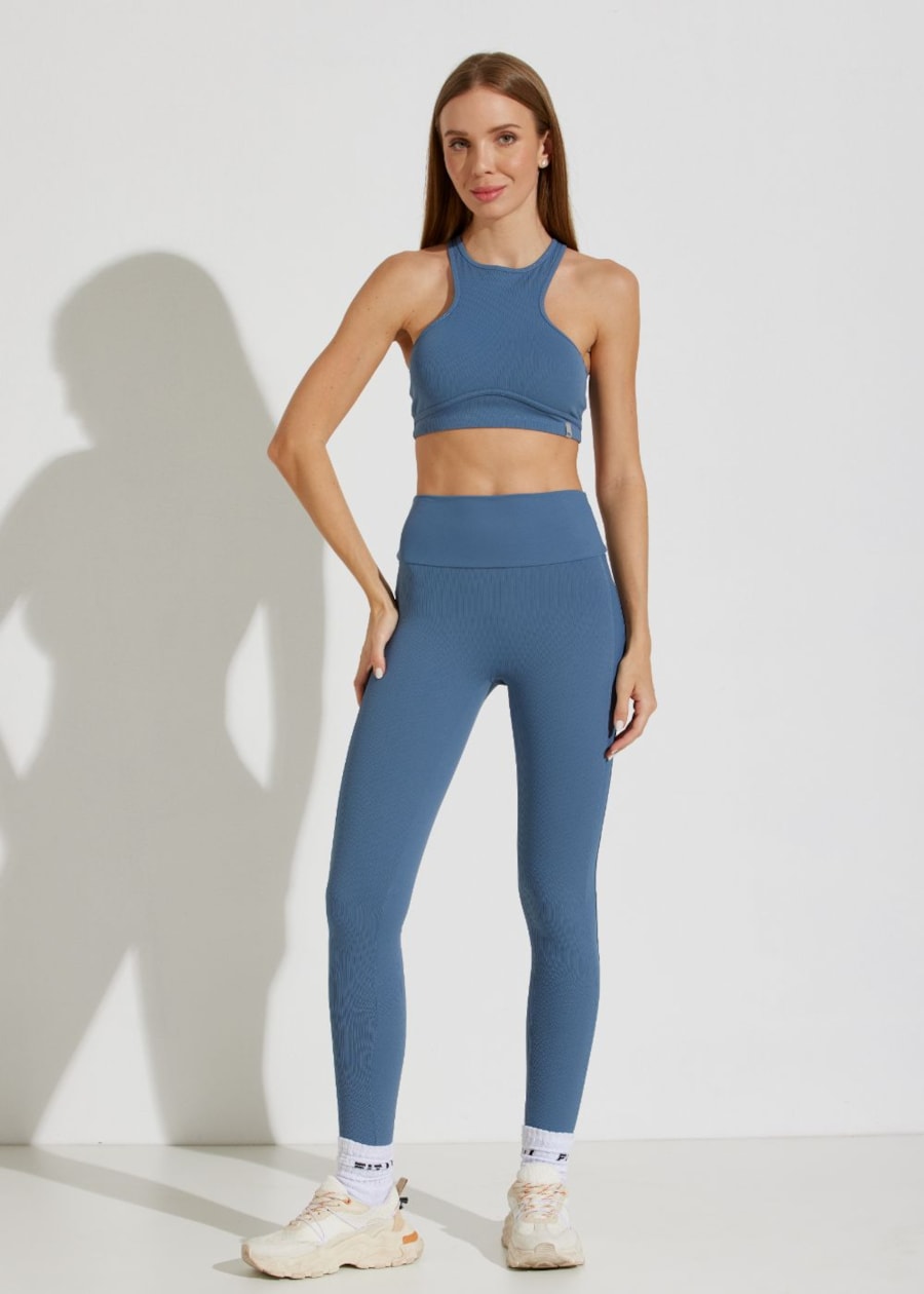 TOP CANELADO RUE AZUL