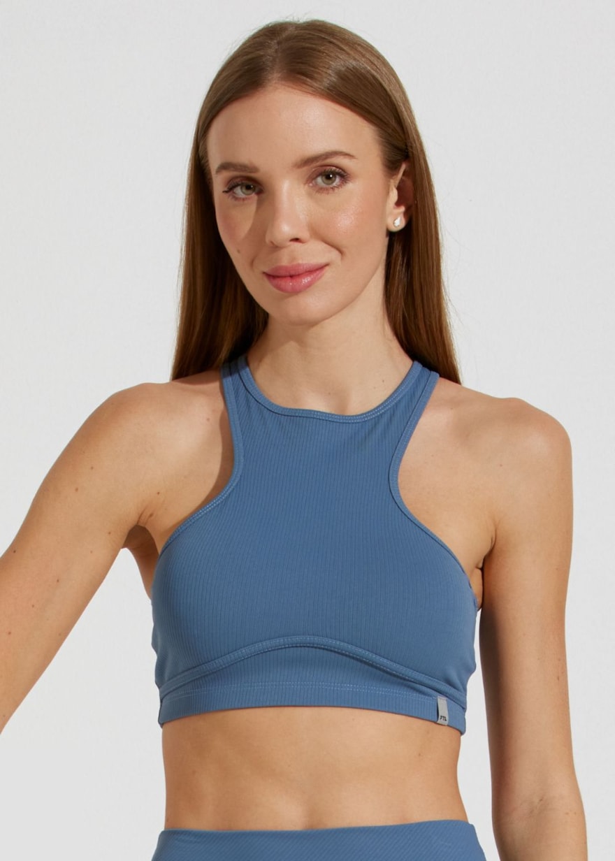 TOP CANELADO RUE AZUL TOP CANELADO RUE AZUL