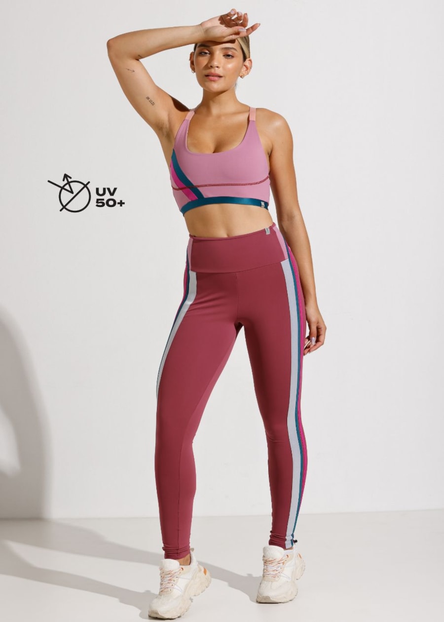 TOP CLIMB ROSA VIOLETA COM ALÇAS CRUZADAS