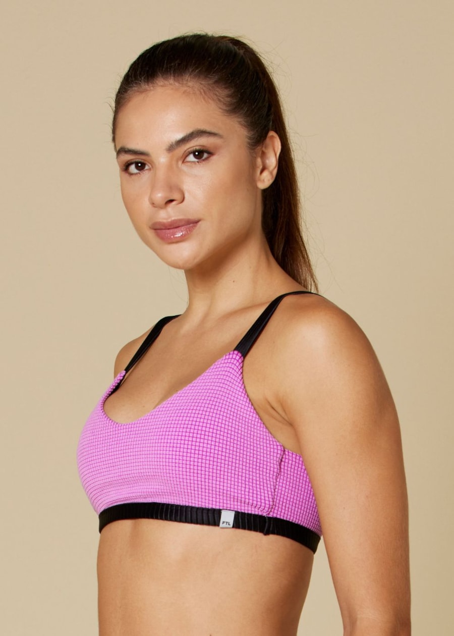 TOP COM TEXTURA GUAPA ROXO