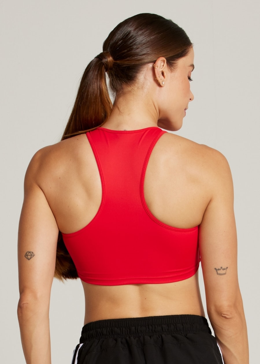 TOP COM ZÍPER SPORTY AR - VERMELHO