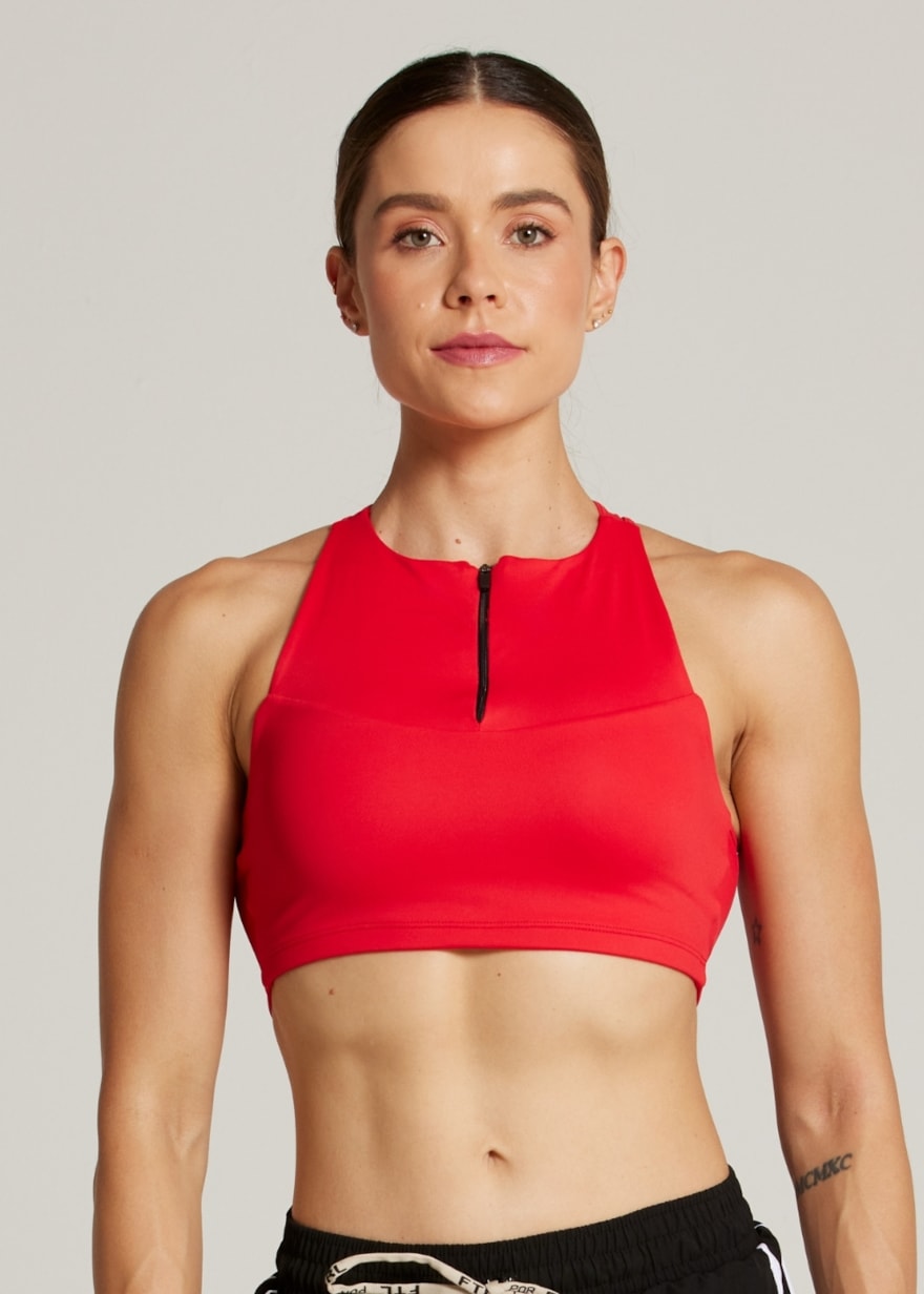 TOP COM ZÍPER SPORTY AR - VERMELHO TOP COM ZÍPER SPORTY AR - VERMELHO