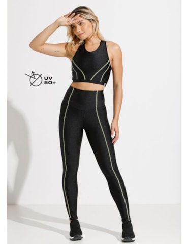 TOP CORAGEM COM TEXTURA PRETO
