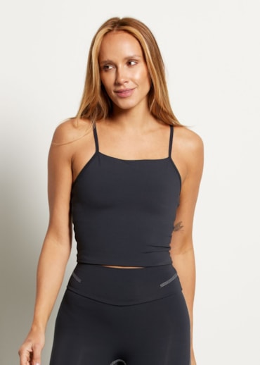 TOP CROPPED ALÇAS REGULAVEIS SOFT NG PRETO