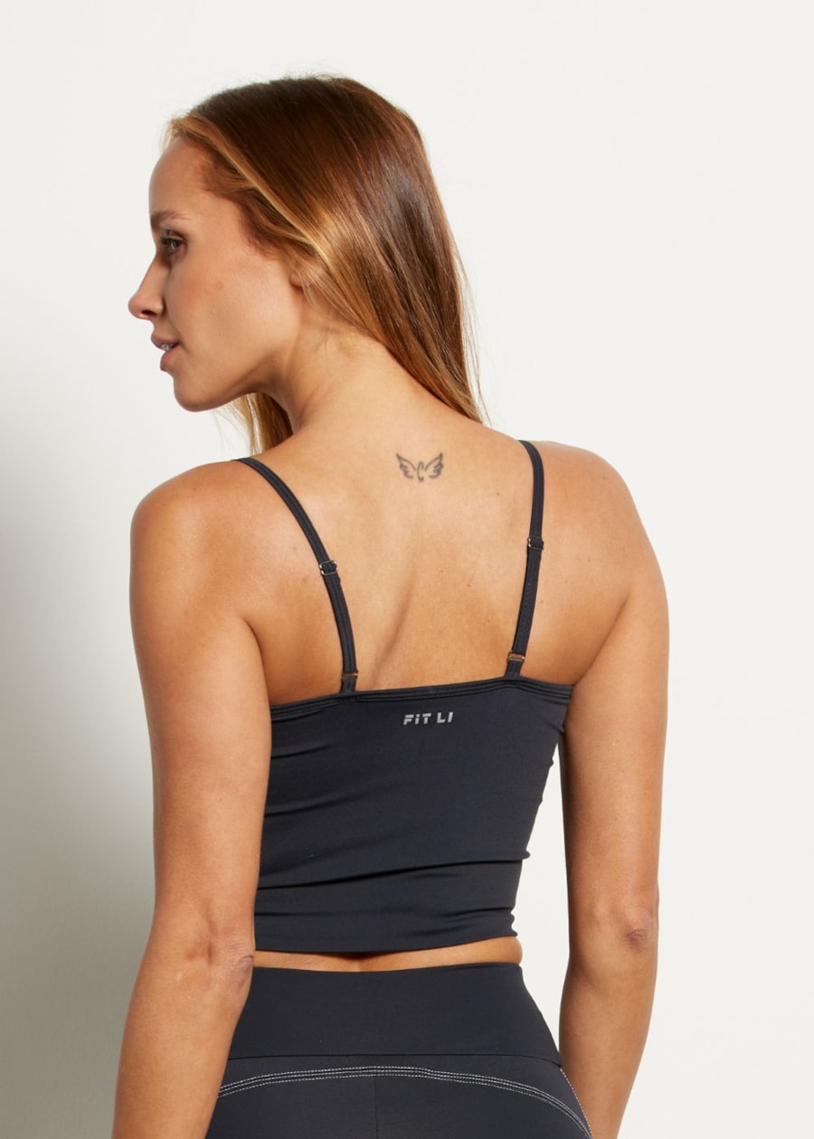 TOP CROPPED ALÇAS REGULAVEIS SOFT NG PRETO