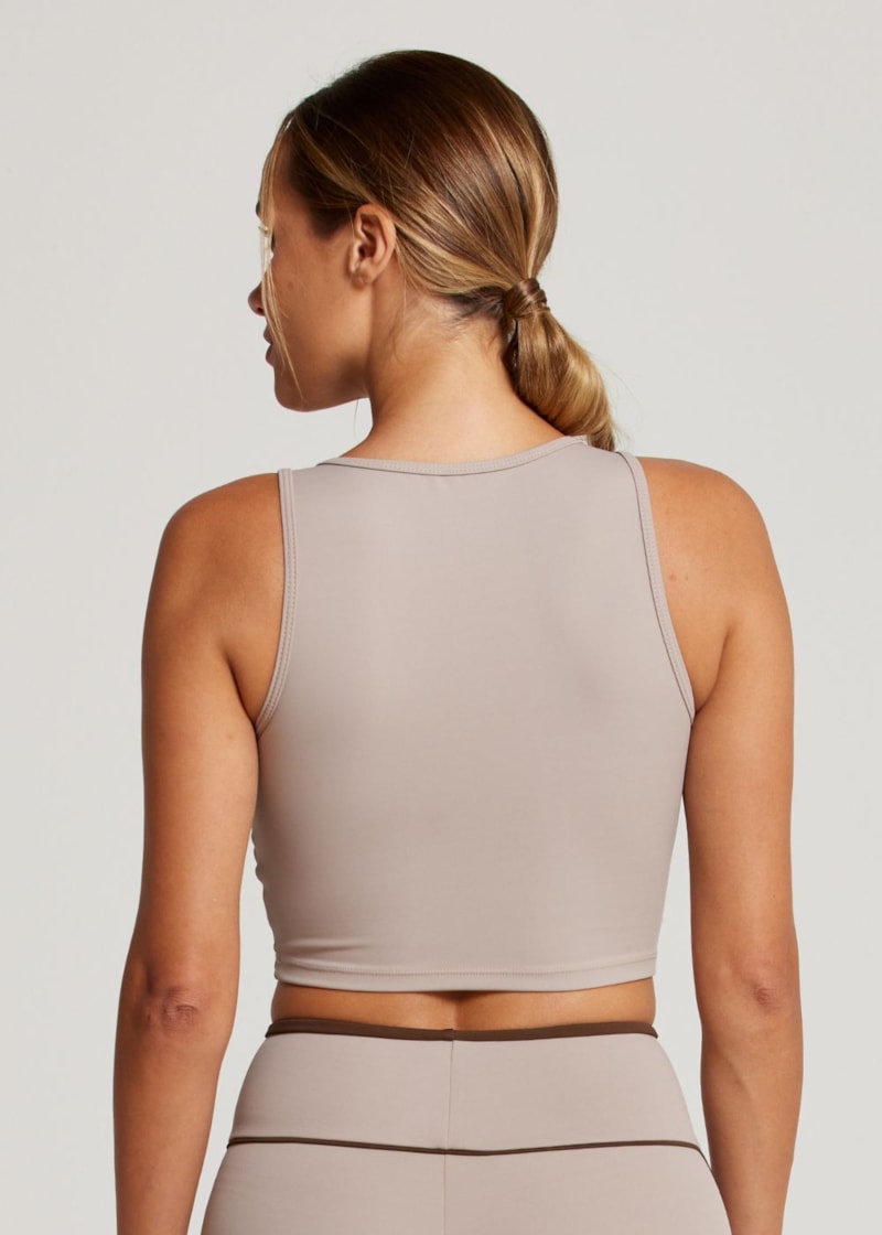 TOP CROPPED MIND UP BEGE